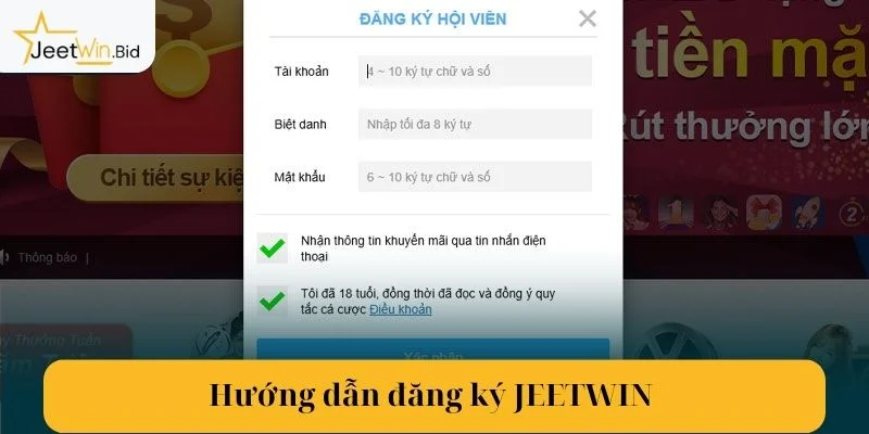 Đăng Ký Jeetwin: Dễ Dàng Thực Hiện Chỉ Với Vài Bước Cơ Bản 3 Chi tiết cách đăng ký Jeetwin dành cho các tân binh.